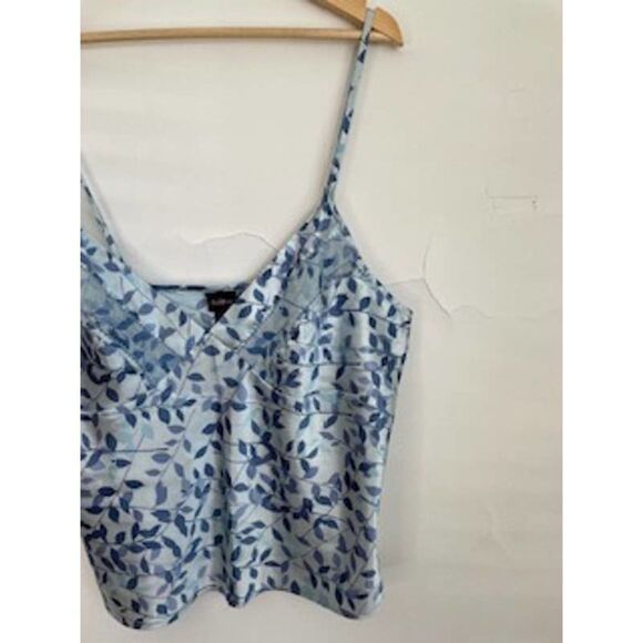 Secret Treasures satin blue leaf pajama set - Picture 7 of 14